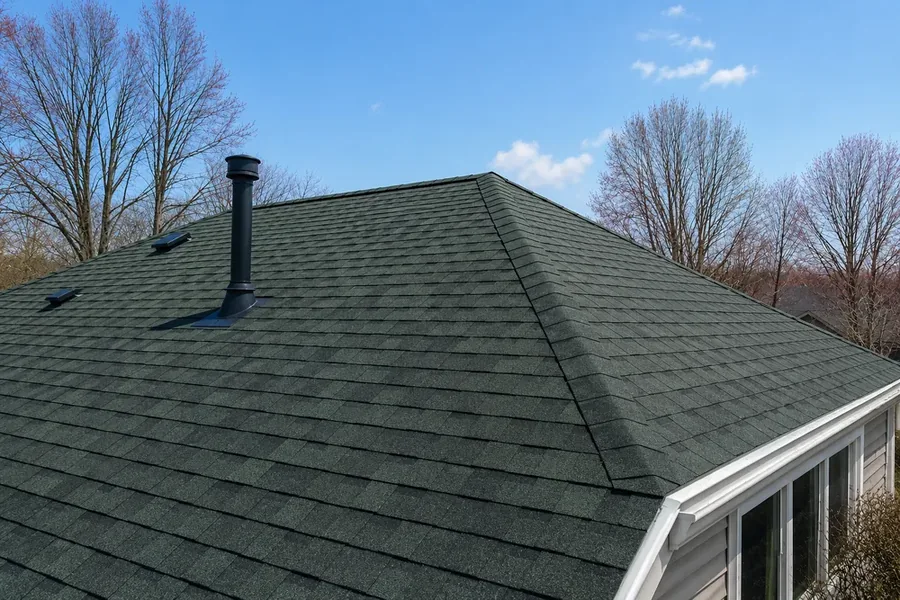 Completed architectural shingle roof replacement