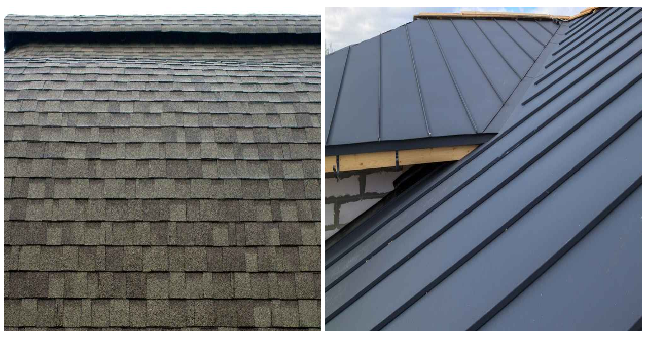asphalt shingles vs metal roofing in Maryland