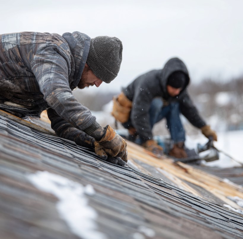 winter roof inspection in Washington County
