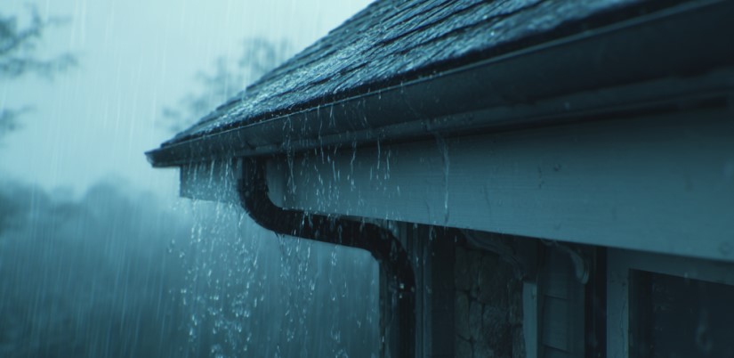 overflowing gutters can damage roof